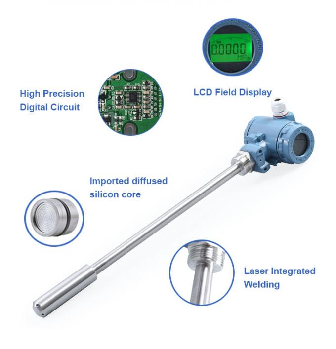 उच्च सटीकता 0-10v स्तर ट्रांसमीटर और तरल स्तर संकेतक के लिए तरल स्तर मीटर 2